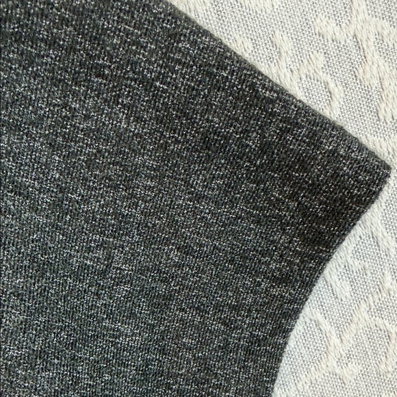 Zara Charcoal Asymmetrical Shoulder Bodycon Midi Jersey Dress Sz.S  Short Sleeve - Picture 6 of 11